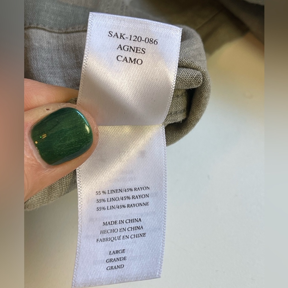 Rails Womens Agnes Patch Button Down Linen Shacke… - image 6